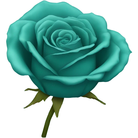 Teal rose emoji