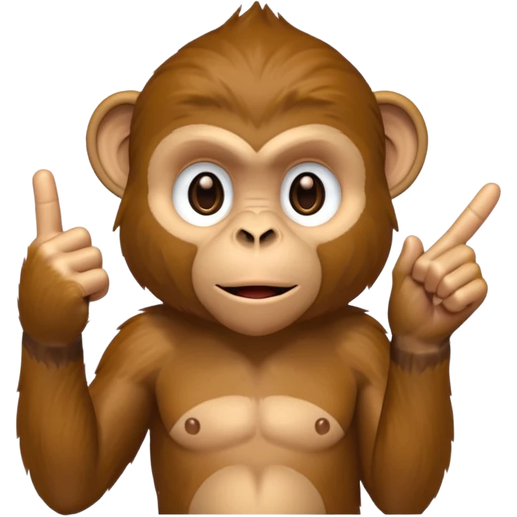 Monkey showing middle finger emoji