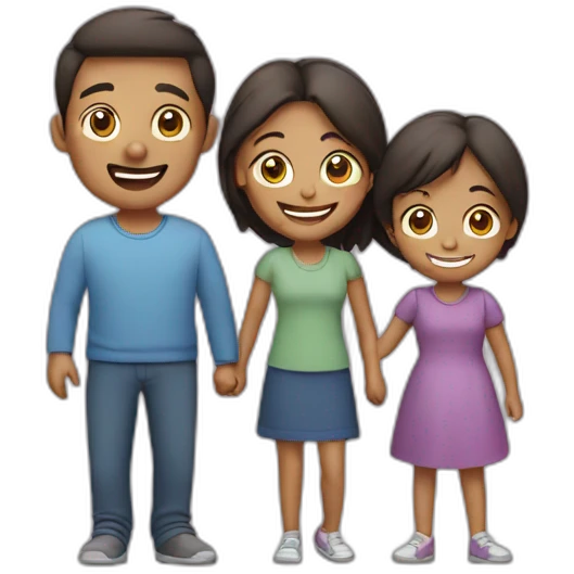 happy family of four emoji