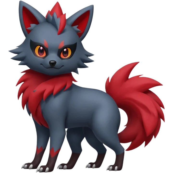 Zorua-Zoroark-Poochyena-Fakémon-hybrid-creature (full body)  emoji