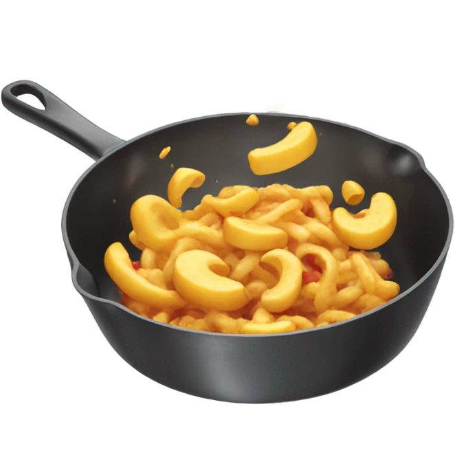 Food  in pan in air emoji