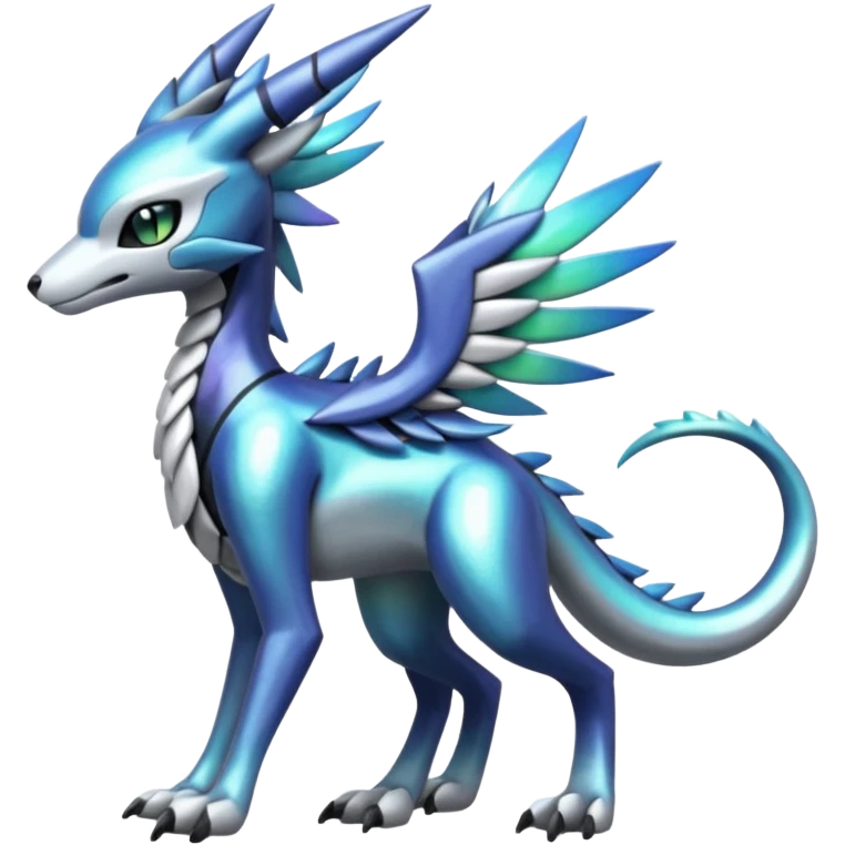 Meloetta-Sergal-Dialga-hybrid-fusion-Fakémon-creature, full body emoji