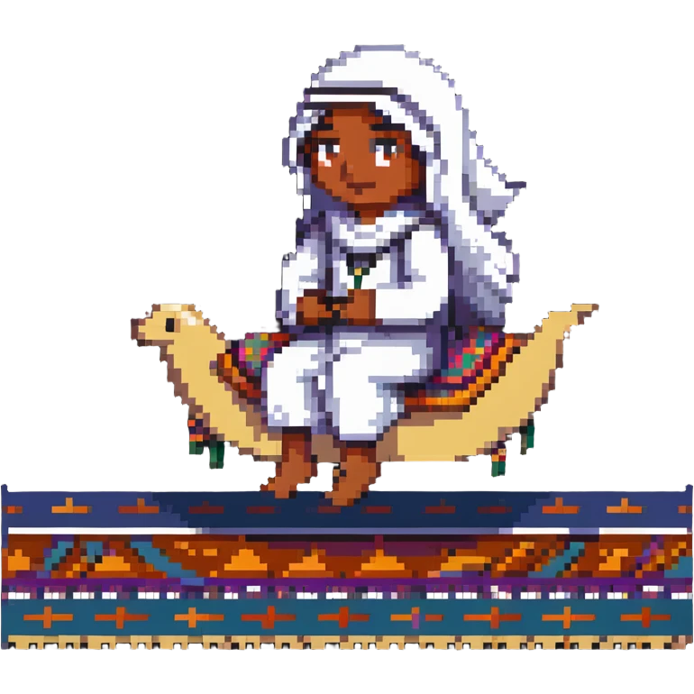 personnage arabe sur un tapis volant emoji