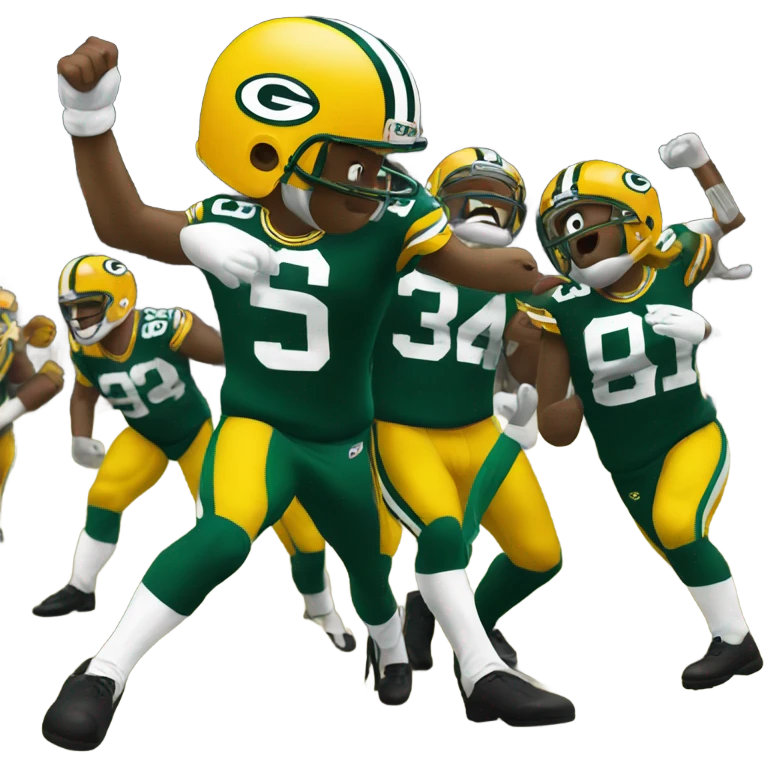 Green Bay packers winning dance emoji