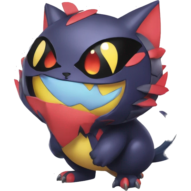 Cool Cute Edgy Chibi Noibat-Litten-Pokémon-Fakémon-hybrid emoji