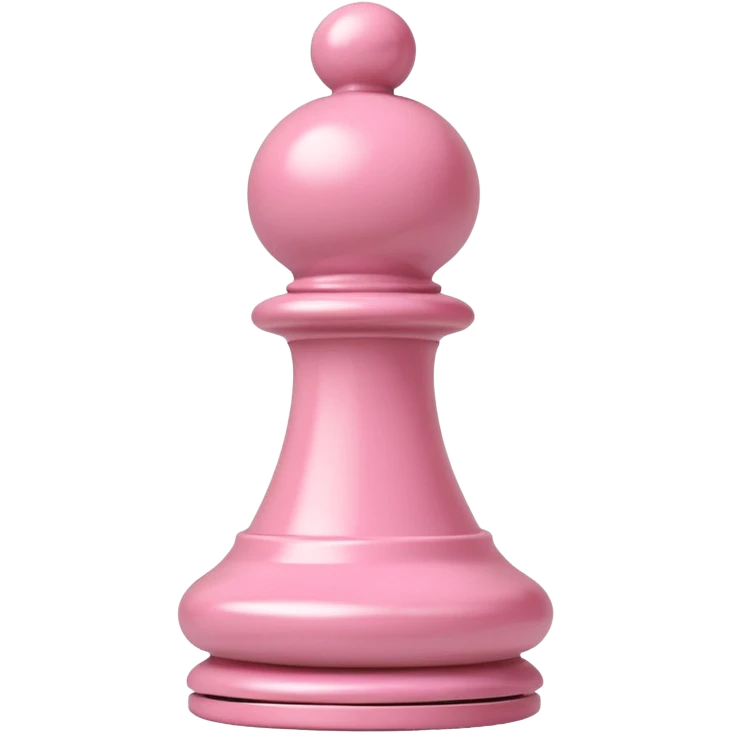 A pastel pink chess pawn emoji