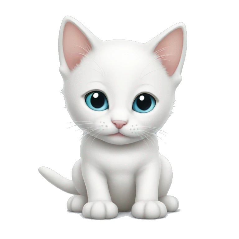 White kitten emoji