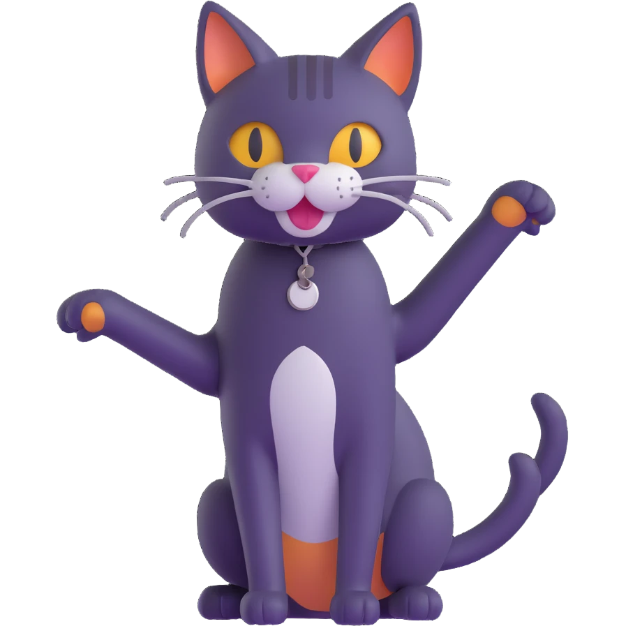 playful pose cat emoji