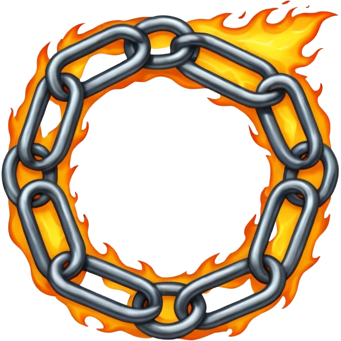 broken chain with fire emoji