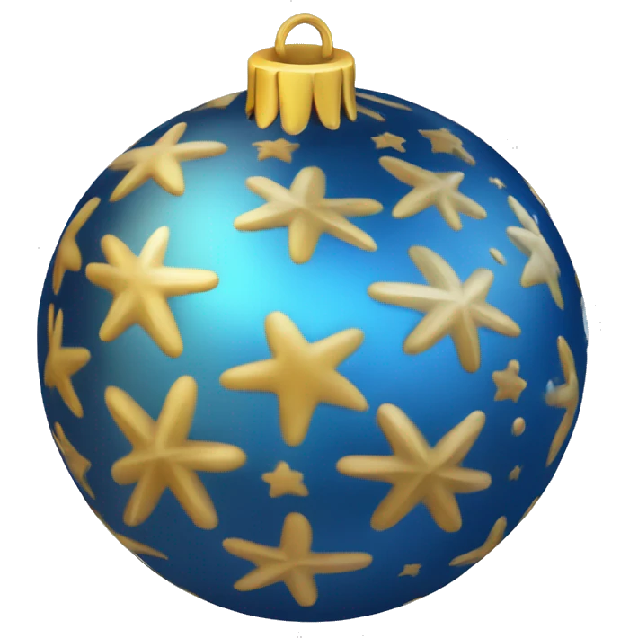 Weihnachtskugel blau emoji