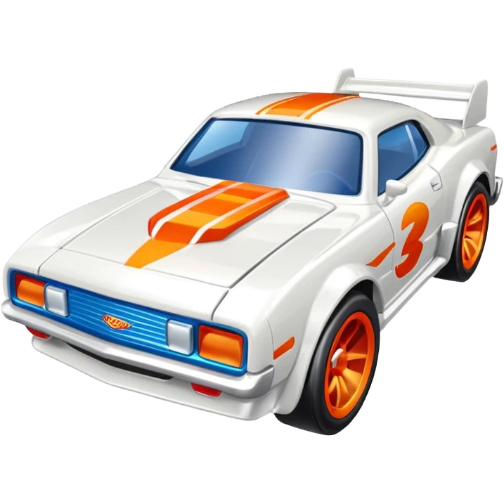 Машинка HotWheels белого цвета в классической упаковке HotWheels. emoji