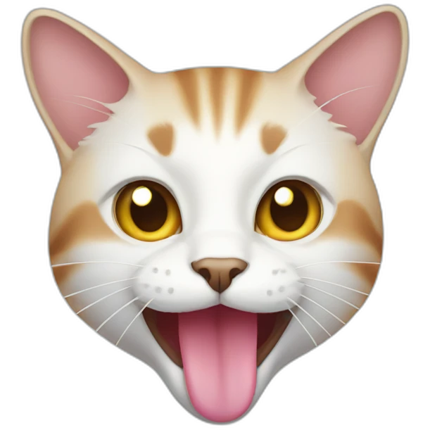 Cat with tongue sticking out emoji