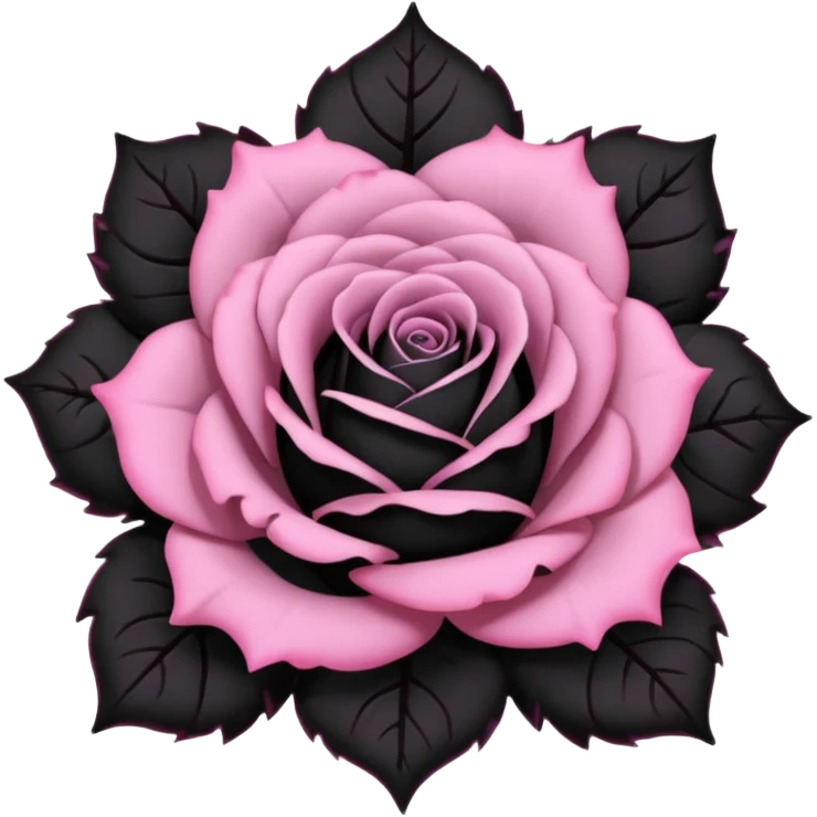 pastel goth black rose emoji