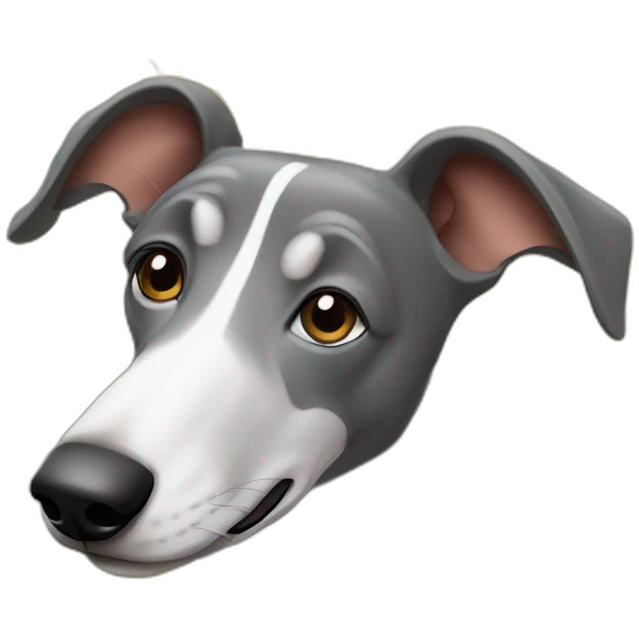 Greyhound near fence emoji