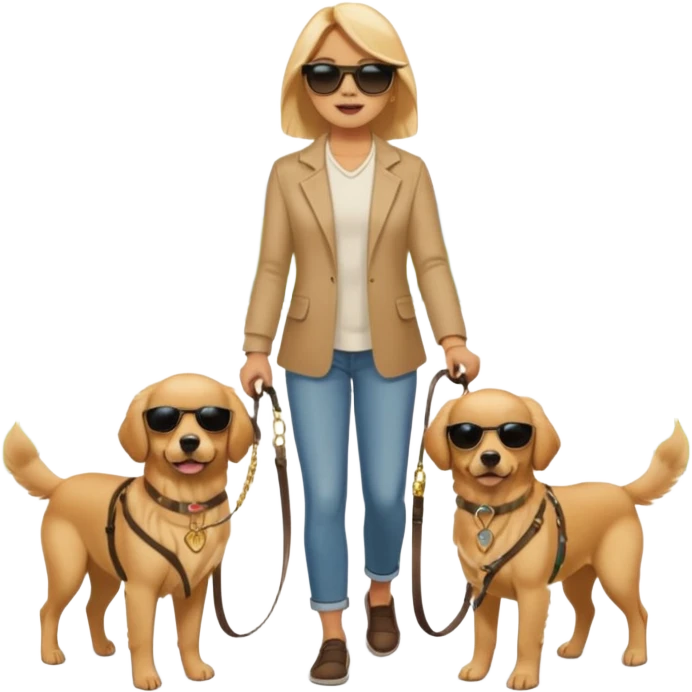Walker + two dogs,Pet Walkers. emoji