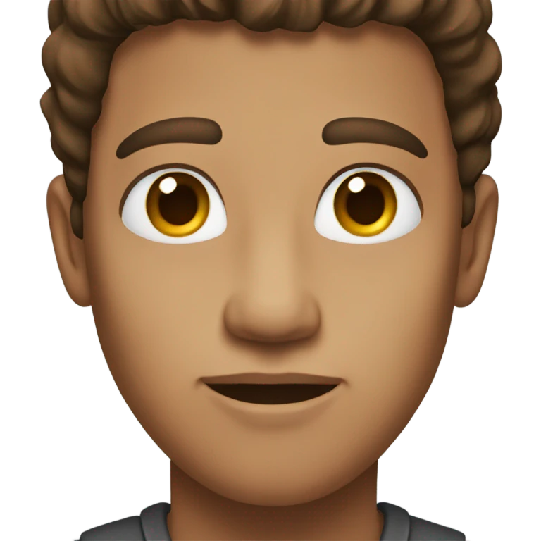 Make him lighter skin with brown eyes emoji