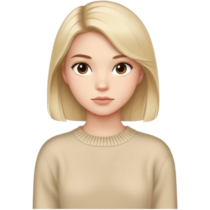 girl wearing beige ralph lauren sweater emoji