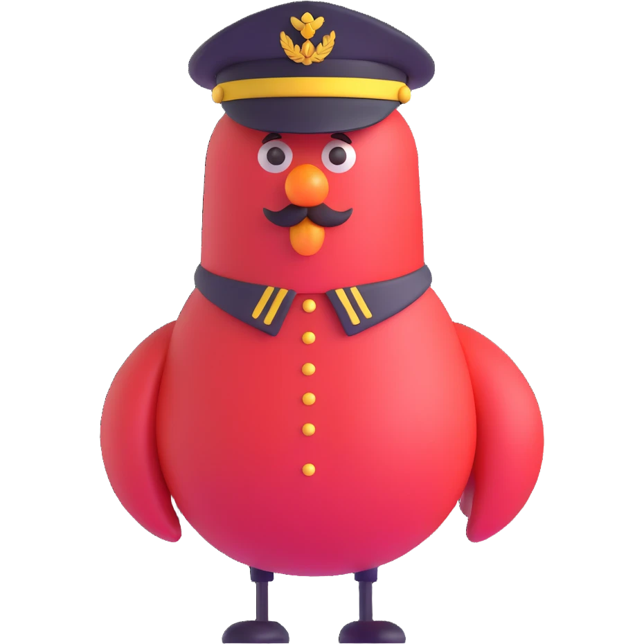 Tomato wearing Napoleon's cocked hat and military officer uniform emoji