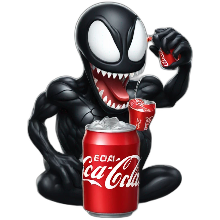 Venom drinking coca cola emoji