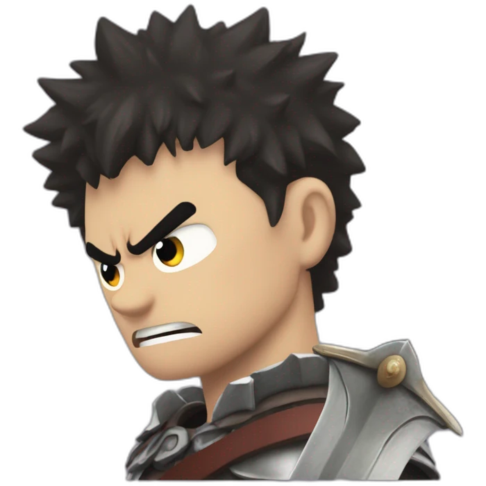 angry berserk guts carrying a huge sword on his shoulder emoji