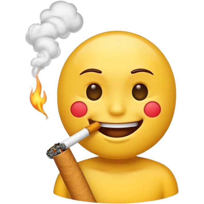 Emoji smoking a cigarette  emoji