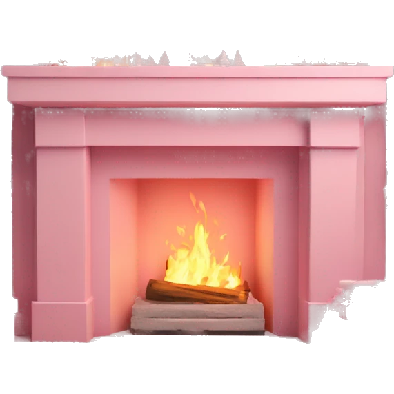 Pastell pink asthetic clean Christmas fireplace  emoji