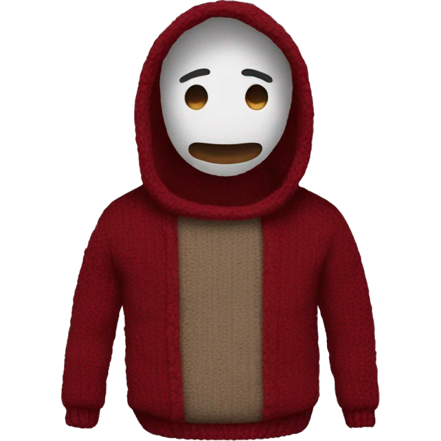 Dark red sweater emoji