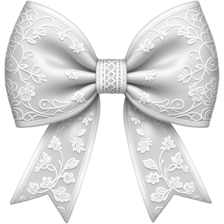 White lace bow aesthetic  emoji