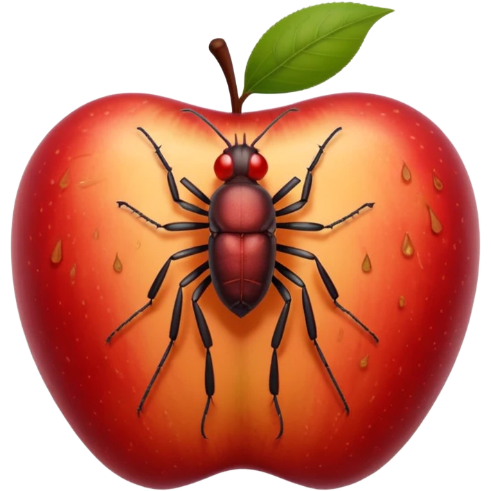 emoji of a small patch of skin (like on the neck or scalp) with a tiny red itchy bump and a small cartoon louse (bit) nearby, expressing mild irritation — clean, soft Apple emoji style, no gore, just symbolic redness and the insect clearly visible emoji