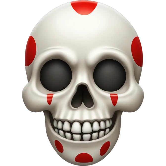 Skull with clown nose emoji
