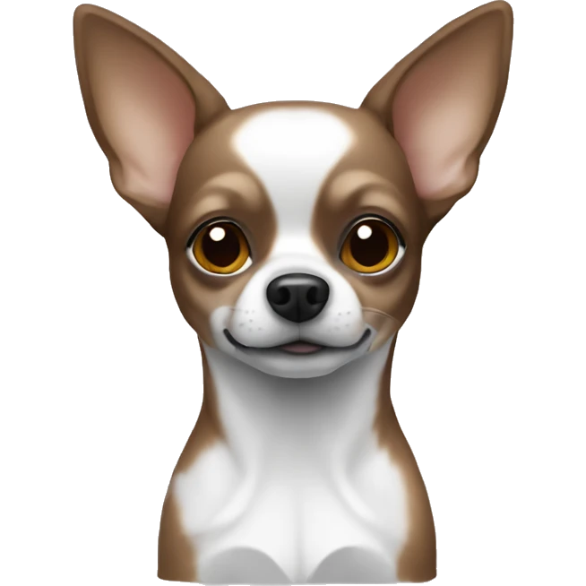 Create a Chihuahua in white,grey and Brown  emoji