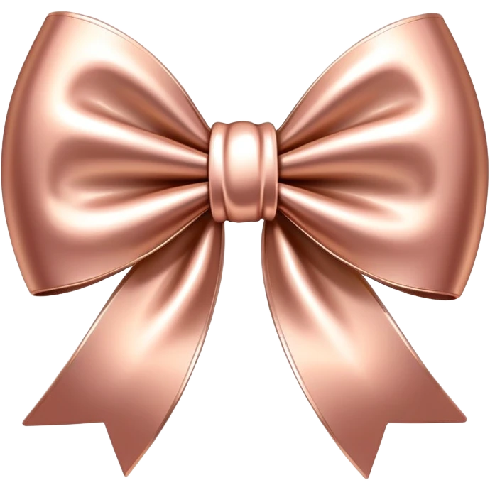 Rose gold bow emoji