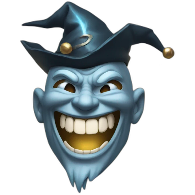 Metal sorcerer laughing emoji