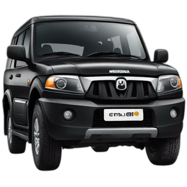 Mahindra black Scorpio emoji