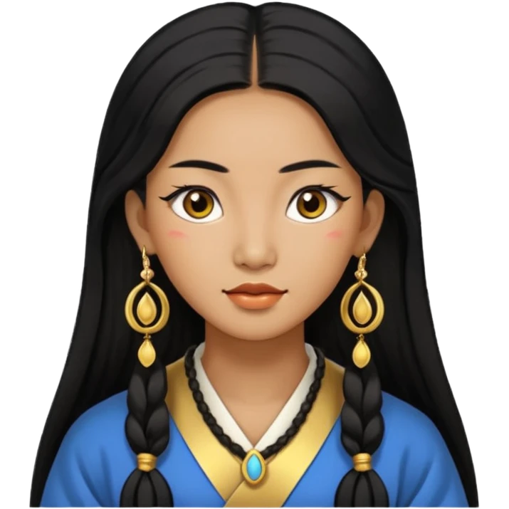 ancient korean woman with earrring emoji