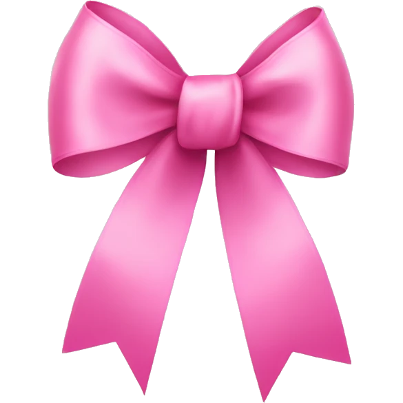 pink ribbon bow  emoji
