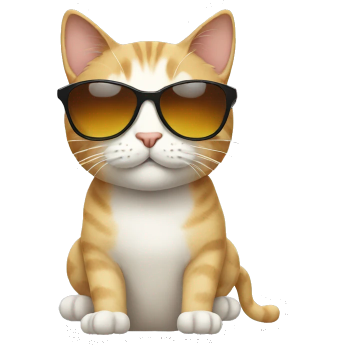 Cat with sunglasses emoji