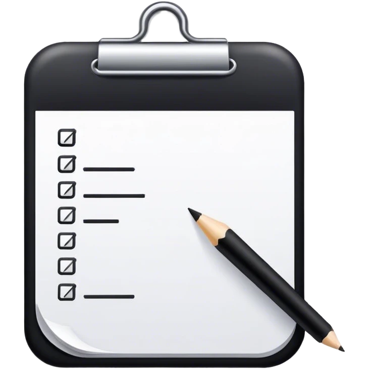 Black To do list emoji