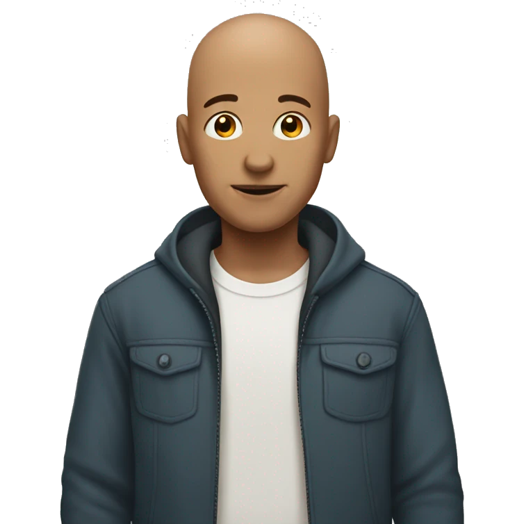 bald boy looking at viewer emoji