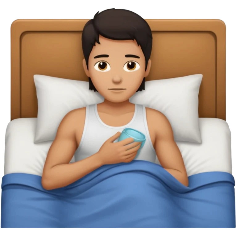 Masculine woman spooning in bed emoji