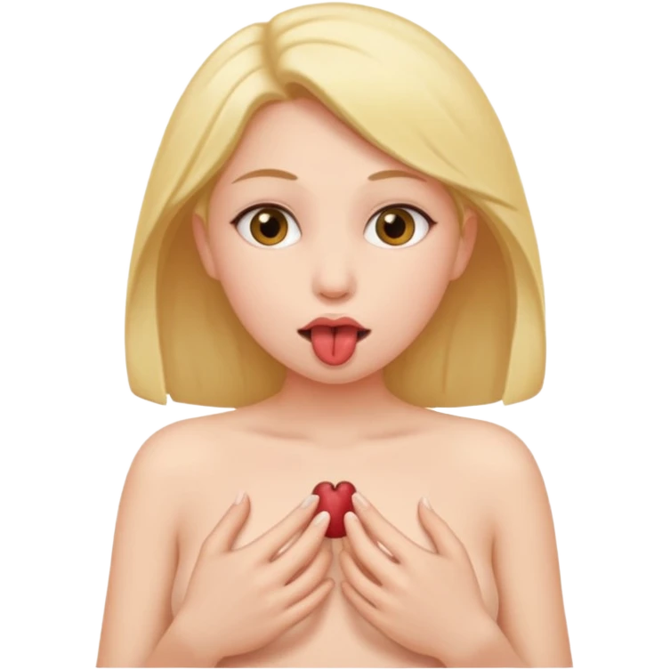 sucking bare breasts emoji