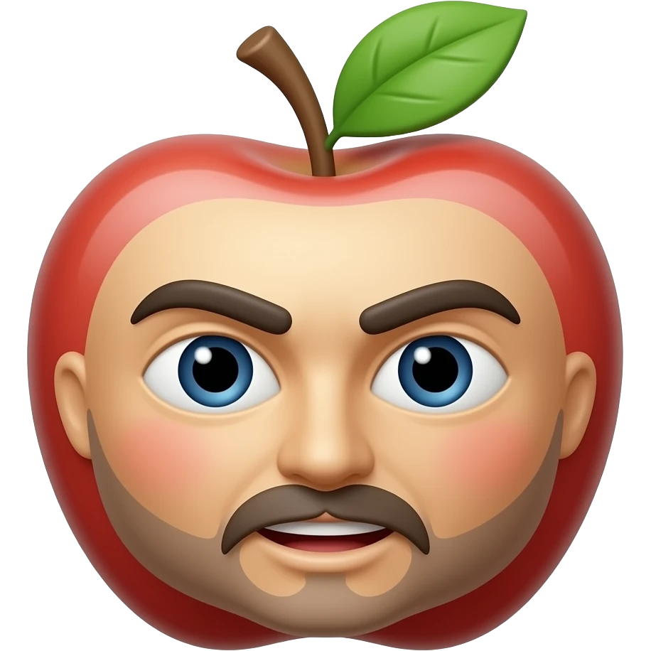 Custom iOS emoji with no blur and a white background. The topic of the emoji is "bastard". It MUST maintain the general apple iOS emoji style. emoji