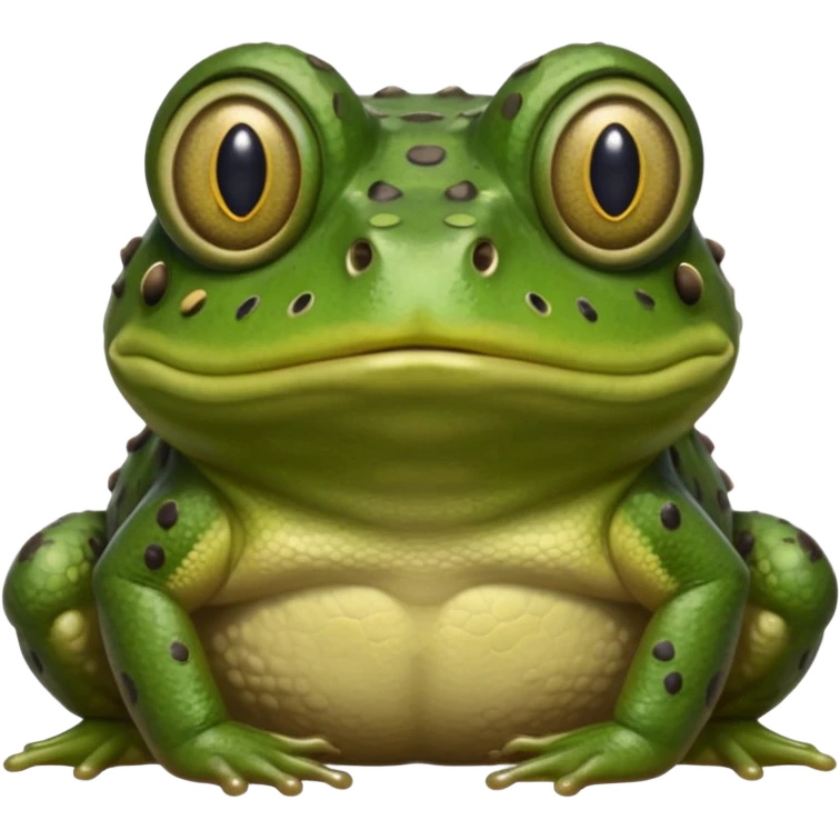 African Bullfrog with a worm on its head emoji