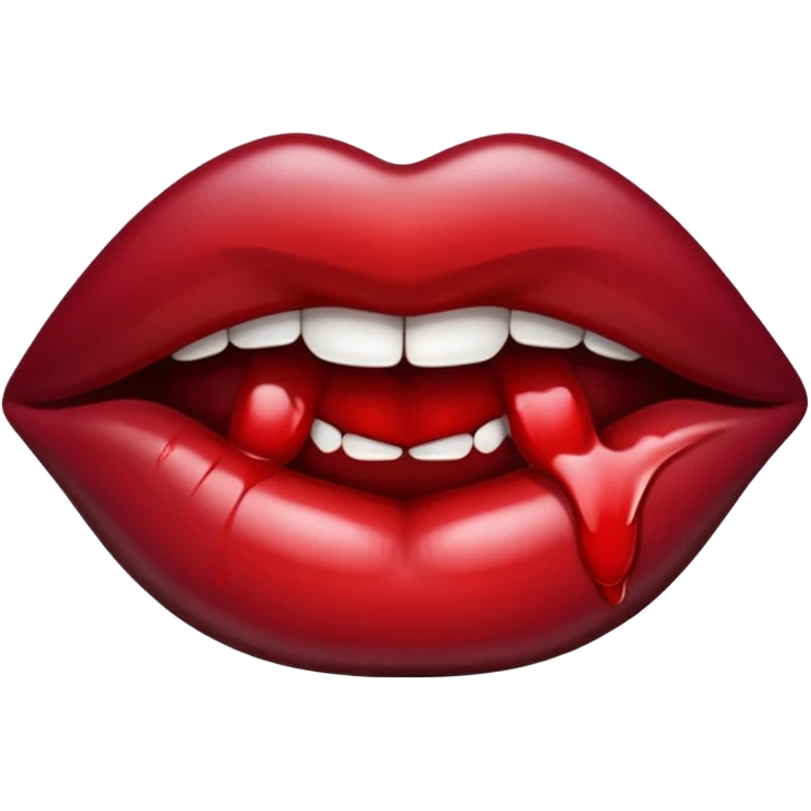 Maroon bloody sexy vampiric lips emoji
