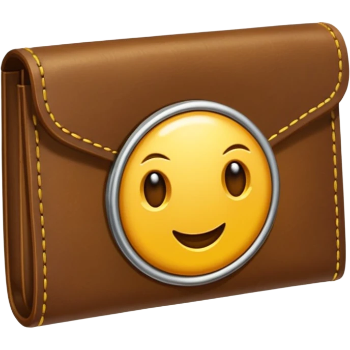 Billetera con un simbolo de honestidad en el medio emoji