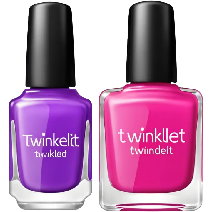 "TwinkledT" name stamping nail polish bottle emoji