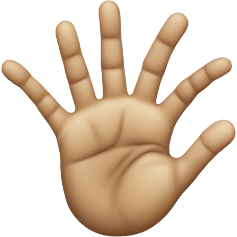 a palm with middle and ring fingers folded down emoji
