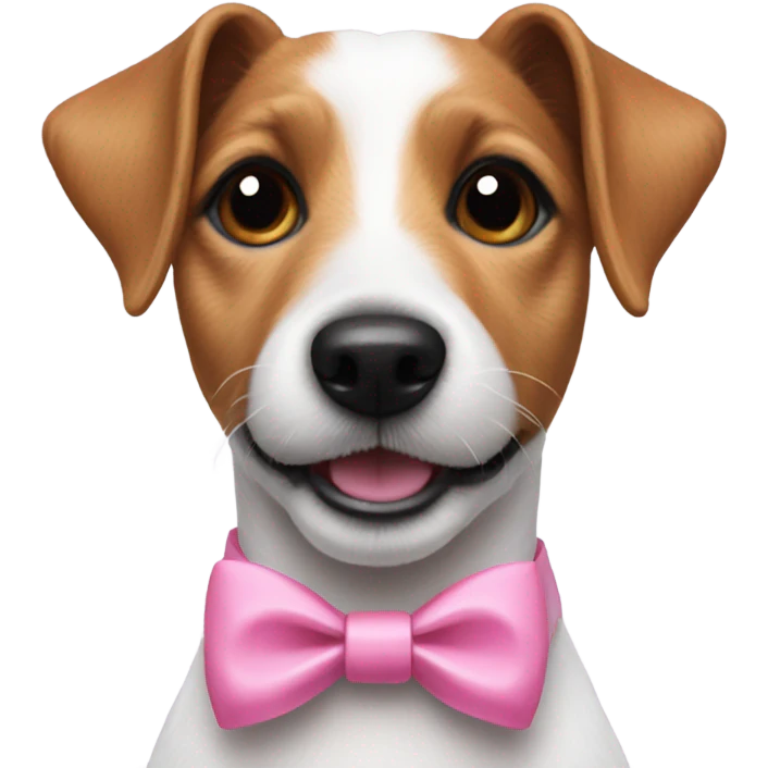 Jack russel pink bow emoji