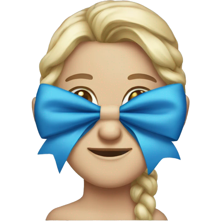 blue bow  emoji
