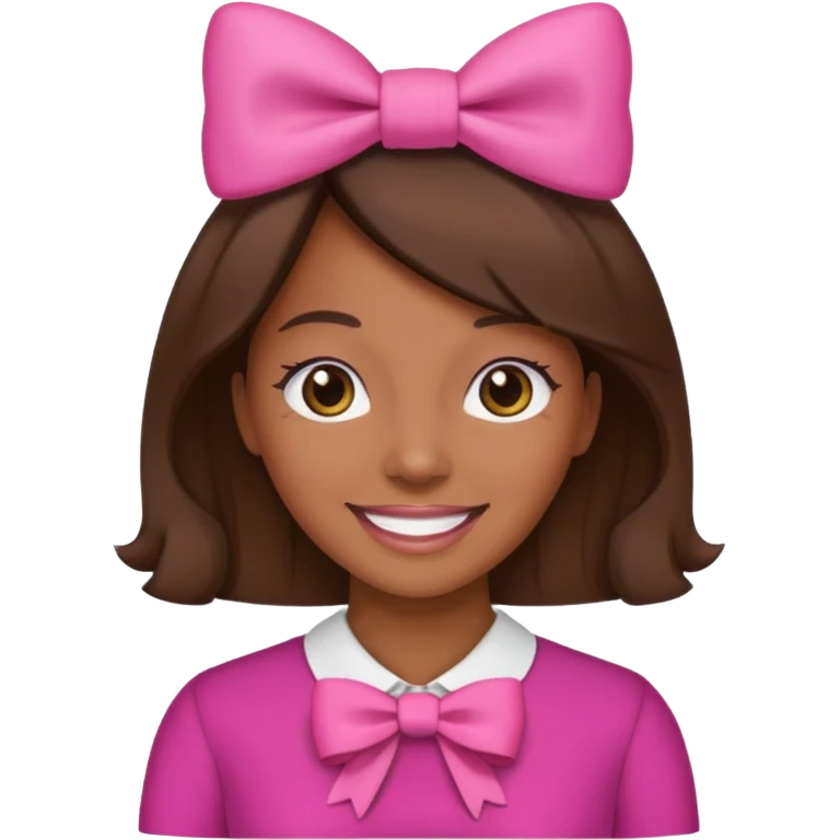 👩‍🦱🎀 brown skin emoji